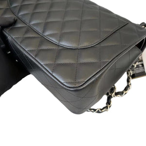 Jumbo Classic Double Flap Lambskin Black SHW