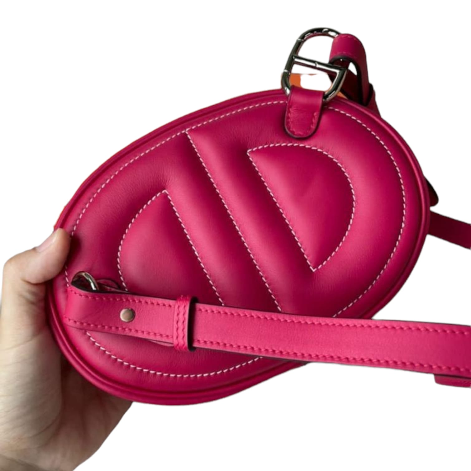 Hermes In-The-Loop Belt Bag Pink Mexico Swift Calfskin PHW