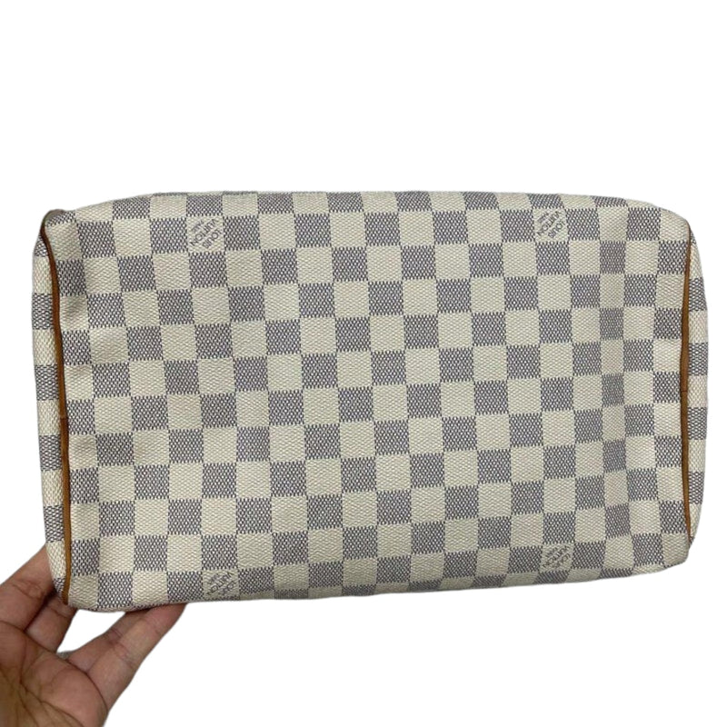 Speedy 30 Damier Azur Canvas GHW