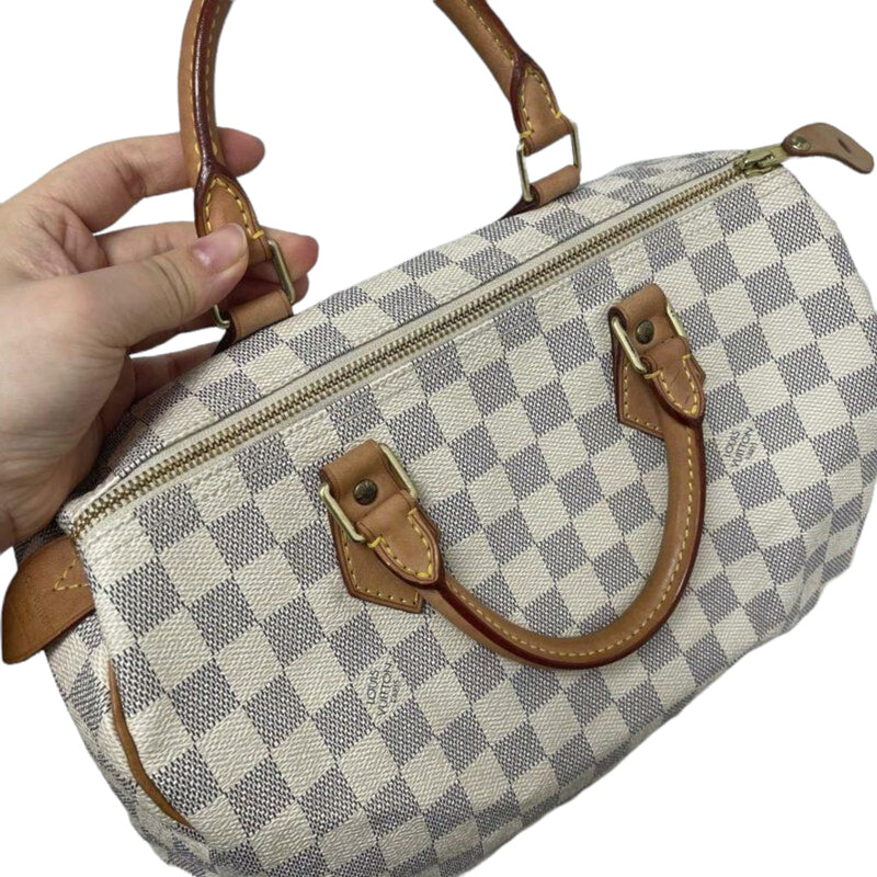 Speedy 30 Damier Azur Canvas GHW