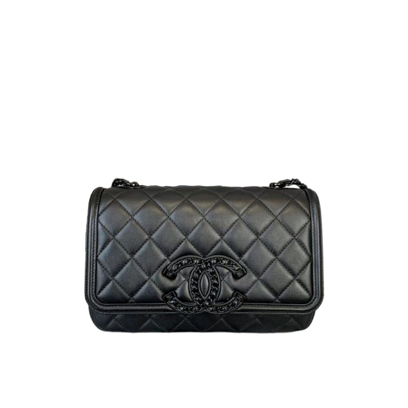 Small CC Filigree Flap Quilted Lambskin BHW