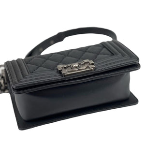 Small Boy Bag Lambskin Black RHW