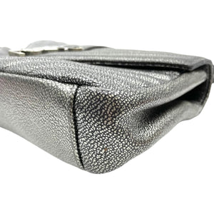 Medium College Chevron Quilted Lambskin Metallic RHW
