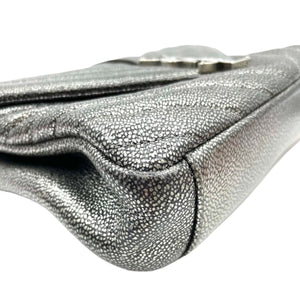 Medium College Chevron Quilted Lambskin Metallic RHW