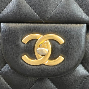 Jumbo Classic Double Flap Lambskin Black GHW