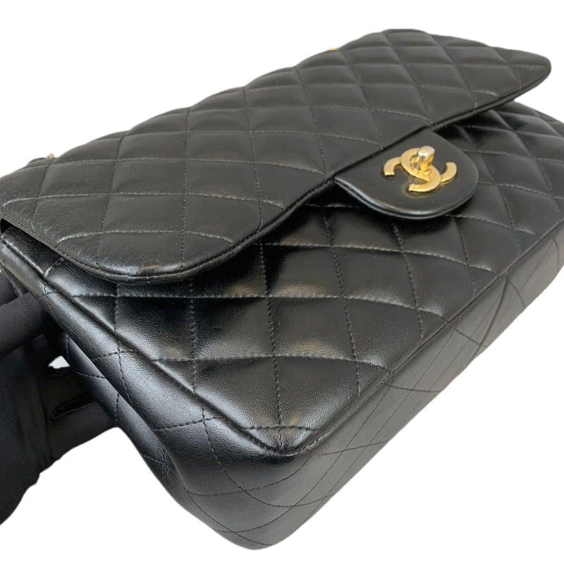 Jumbo Classic Double Flap Lambskin Black GHW