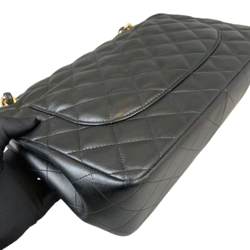 Jumbo Classic Double Flap Lambskin Black GHW