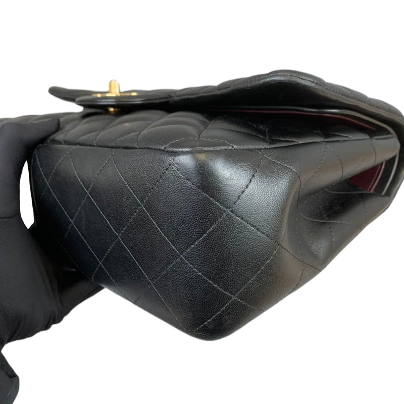 Jumbo Classic Double Flap Lambskin Black GHW