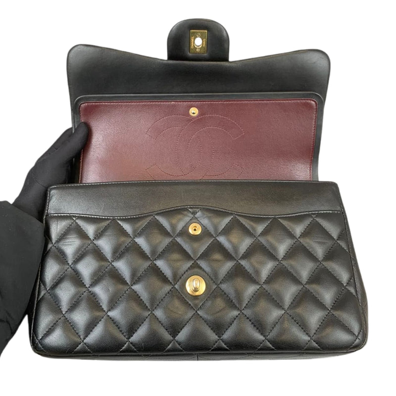 Jumbo Classic Double Flap Lambskin Black GHW