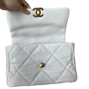 Large 19 Lambskin White MHW