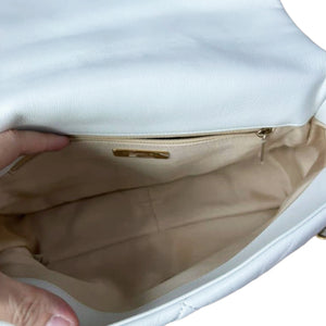 Large 19 Lambskin White MHW