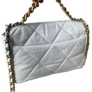 Large 19 Lambskin White MHW