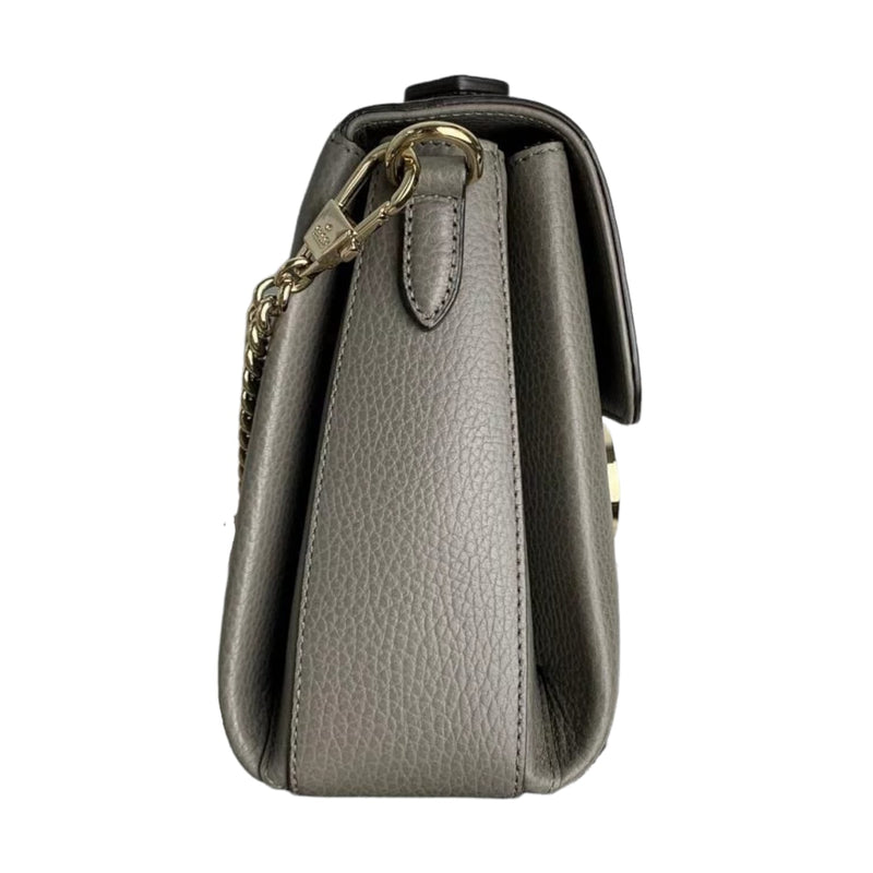 Interlocking GG Calfskin Leather Grey GHW
