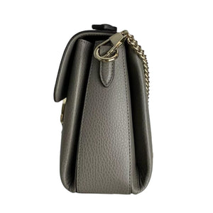 Interlocking GG Calfskin Leather Grey GHW