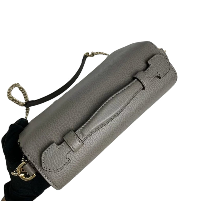 Interlocking GG Calfskin Leather Grey GHW