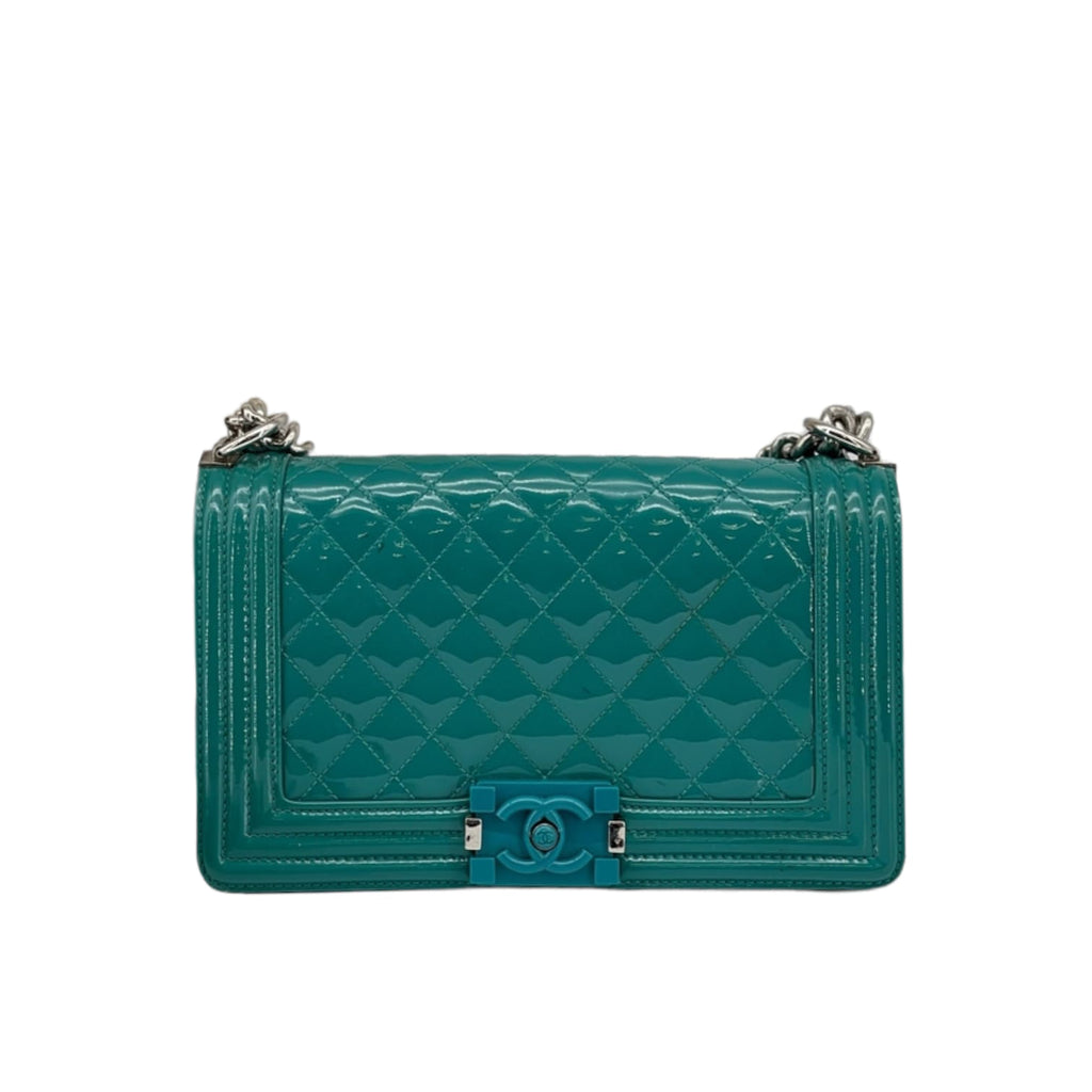Old Medium Boy Patent Turquoise SHW