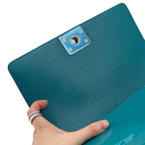 Old Medium Boy Patent Turquoise SHW