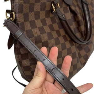 Louis Vuitton Siena PM Damier Ebene Shoulder Bag Brown