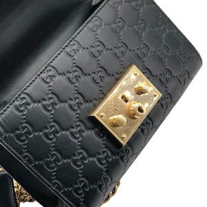 Small Padlock Signature Black GHW