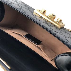 Small Padlock Signature Black GHW