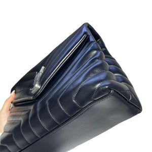 Medium Lou Lou Y Quilted Calfskin Black SHW