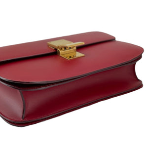 Medium Classic Box Calfskin Red GHW