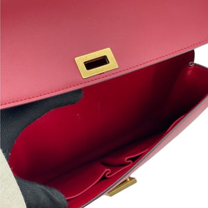 Medium Classic Box Calfskin Red GHW