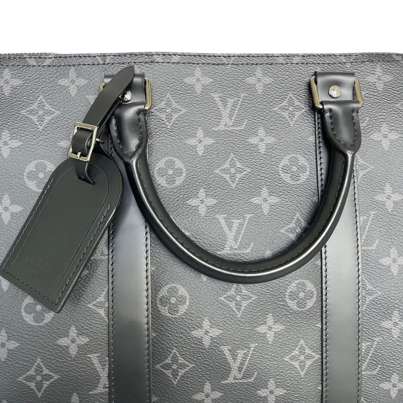 Louis Vuitton Sac Plat mm Monogram Eclipse Tote Shoulder Bag Black