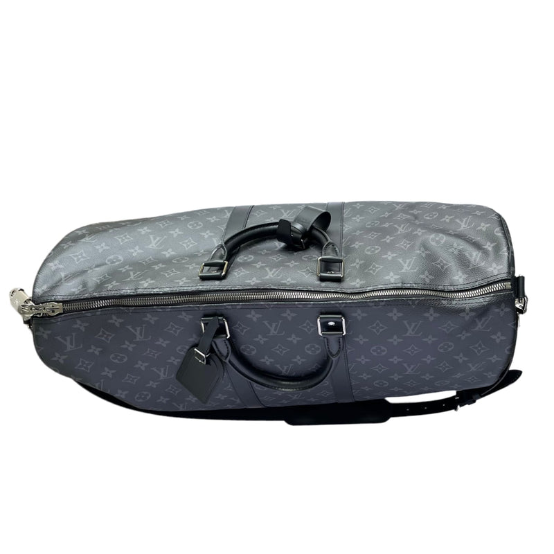Louis Vuitton Black Monogram Eclipse Keepall Bandouliere 55 Duffle Bag Strap