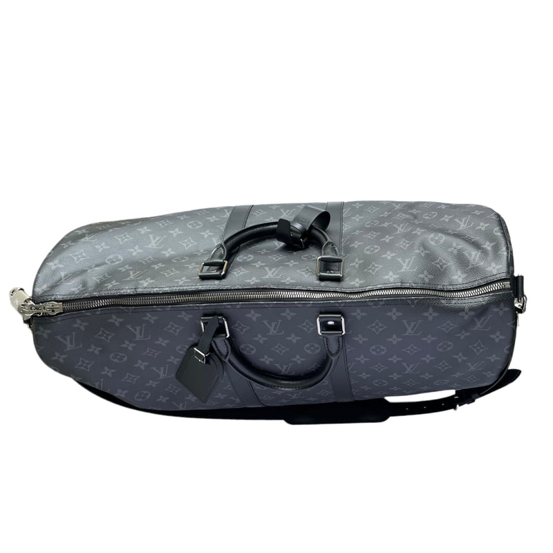 Louis Vuitton Keepall Bandouliere Monogram Eclipse 55 Black/Grey