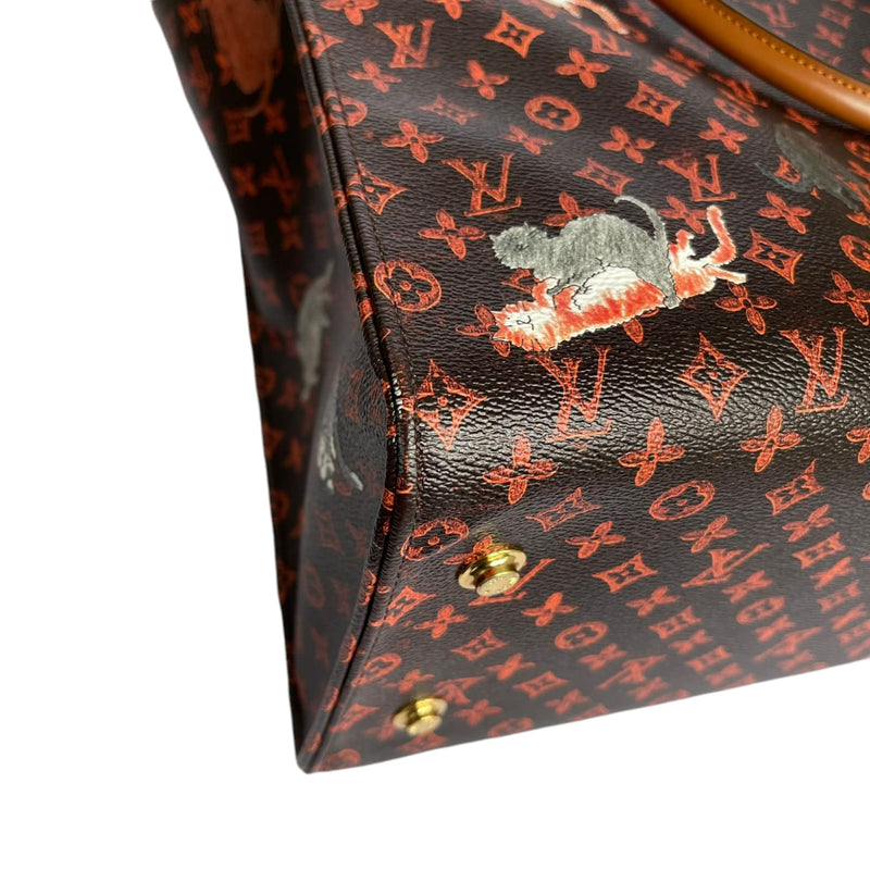 Louis Vuitton x Grace Coddington Neverfull Catogram Orange Lining MM White  in Coated Canvas with Gold-tone - US