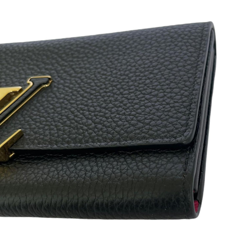 Capucines Wallet Taurillon Black GHW