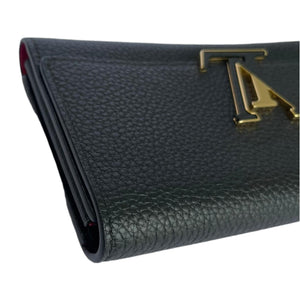 Capucines Wallet Taurillon Black GHW