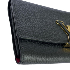 Capucines Wallet Taurillon Black GHW