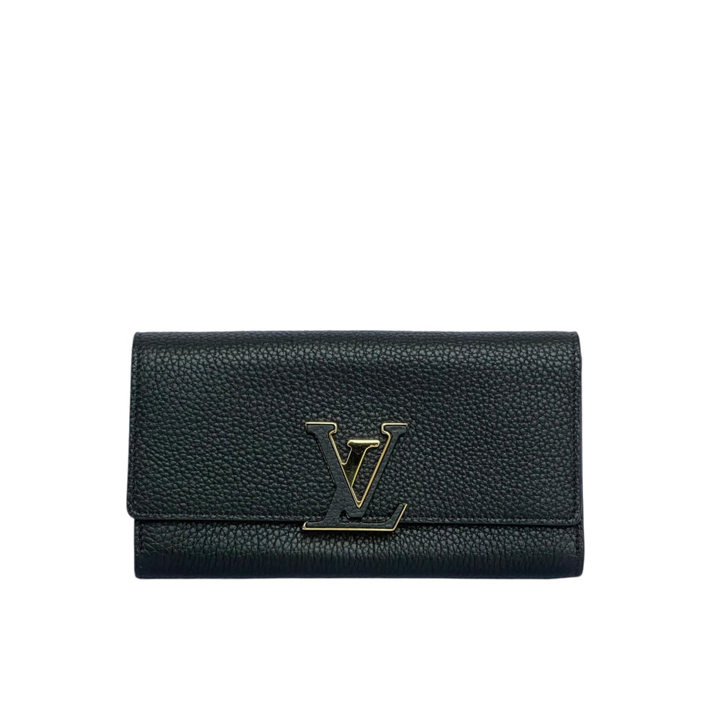 Capucines Wallet Taurillon Black GHW