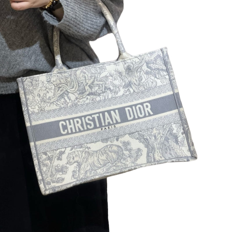 Medium Dior Book Tote Grey