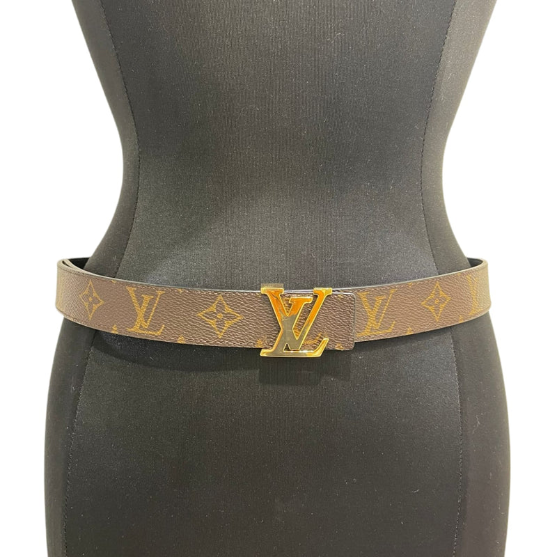 Pre-owned Louis Vuitton Signature Belt Monogram Chains 35mm Brown