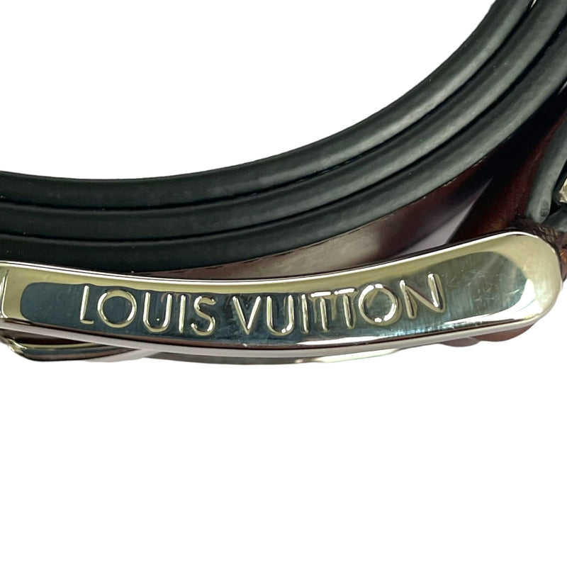 Louis Vuitton Suntulle Pont Neuf Braided 35Mm Belt Mesh Leather Black Brown