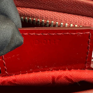 Medium Lady Dior Cannage Patent Red SHW