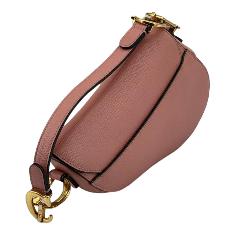 Mini Saddle Bag Calfskin Nude Pink GHW