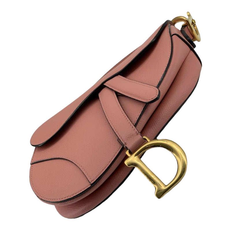 Mini Saddle Bag Calfskin Nude Pink GHW