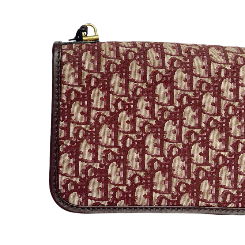 Medium Dioraddict Flap Bag Oblique Canvas Red GHW