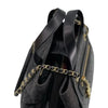Denim Quilted Shopping Tote Black GHW