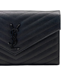 Envelope WOC Grained Leather Black BHW