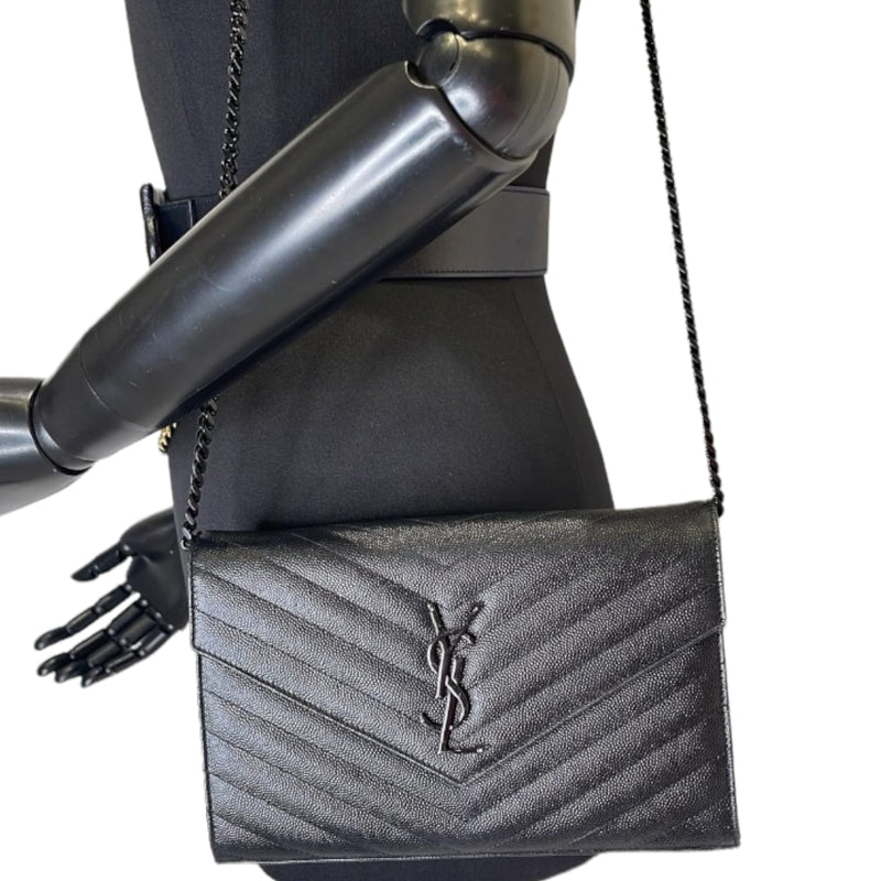 Envelope WOC Grained Leather Black BHW