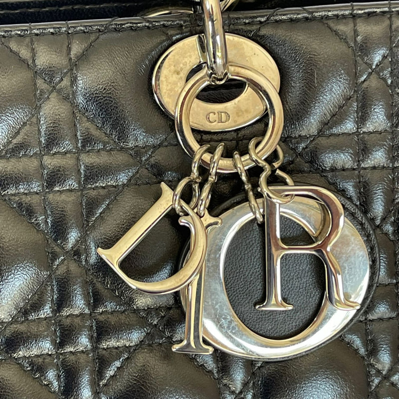 Large Lady Dior Lambskin Black SHW