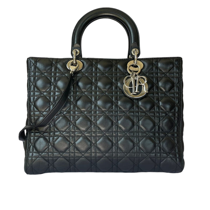Large Lady Dior Lambskin Black SHW