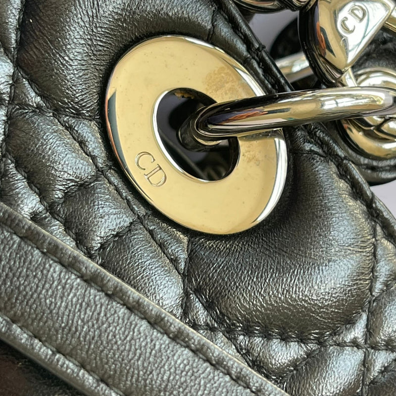 Large Lady Dior Lambskin Black SHW