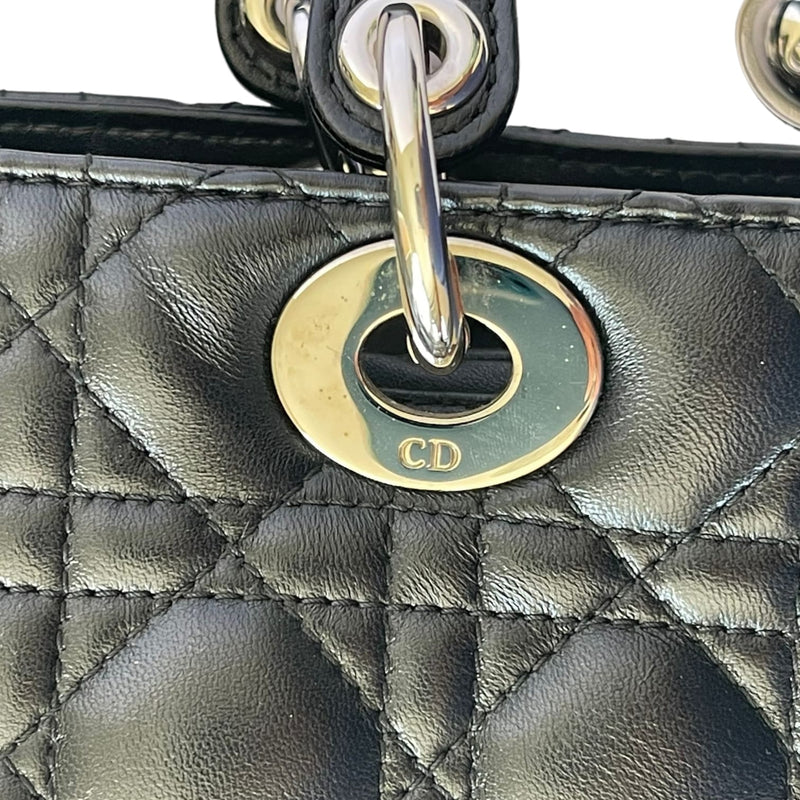 Large Lady Dior Lambskin Black SHW