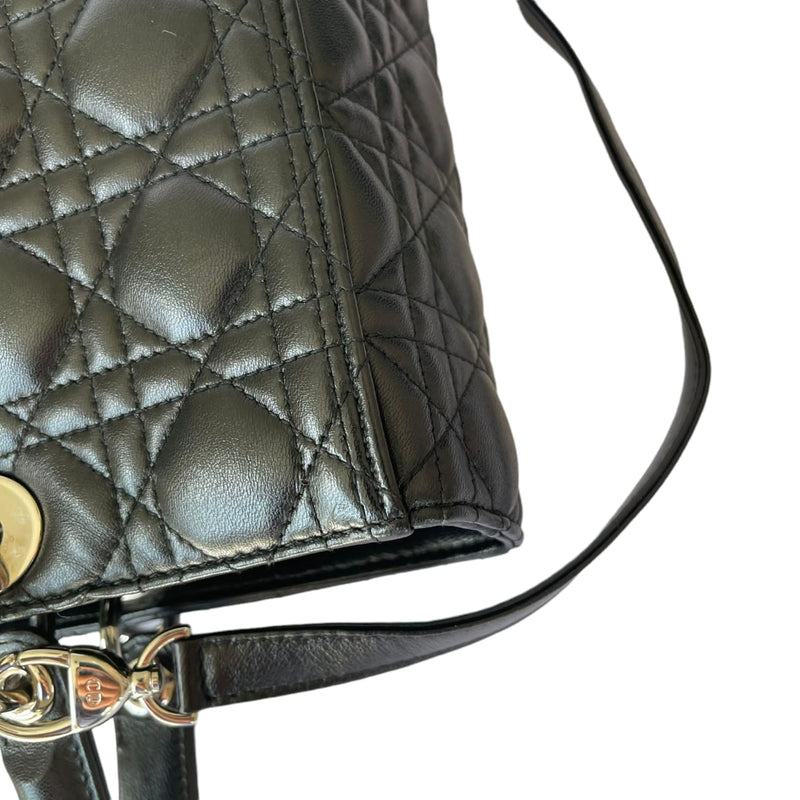 Large Lady Dior Lambskin Black SHW